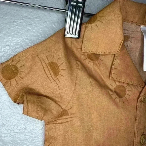 Modern Moments, 0-3 Months Baby Unisex Romper, Mocha, Suns, NWT - Picture 6 of 11